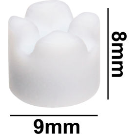 9 x 8mm Teflon Cell (Cuvette) Magnetic Stirring Bar, White