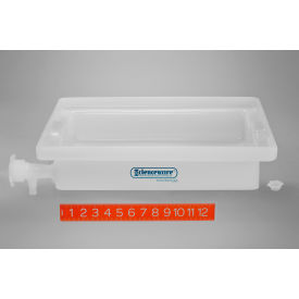 General Purpose Polyethylene Tray with Faucet, 12 x 16 x 3"