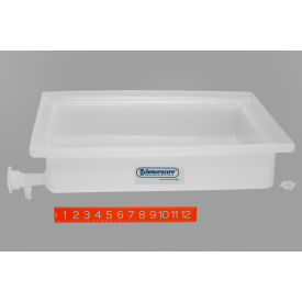 General Purpose Polyethylene Tray with Faucet, 18 x 22 x 4"