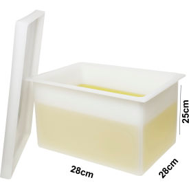 Heavy Duty Polyethylene Rectangular Tank with Top Flanges, without Faucet, 11 x 11 x 10"