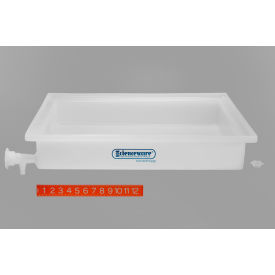 General Purpose Polyethylene Tray with Faucet, 21 1/2 x 25 1/2 x 4"