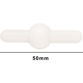 Saturn Spinbar Teflon Magnetic Stirring Bar, 50mm, White