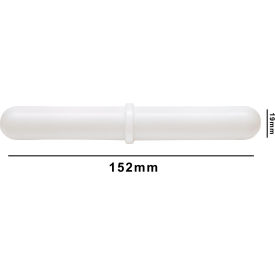 Spinbar Giant Polygon Teflon Magnetic Stirring Bar, 152 x 19mm, White, with Pivot Ring