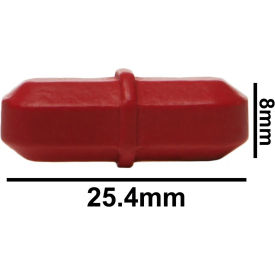 Spinbar Teflon Octagon Magnetic Stirring Bar, 25.4 x 8mm, Red