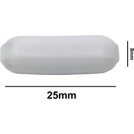 Spinbar Teflon Polygon Magnetic Stirring Bar, 25 x 8mm, White, without Pivot Ring