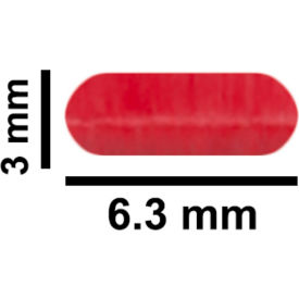 Spinbar Teflon Micro (Flea) Magnetic Stirring Bar, 6.35 x 3mm, Red