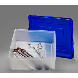 Multipurpose Polypropylene Tray with Snap-On Lid, 8 x 10 3/4 x 3"