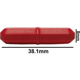 Spinbar Teflon Octagon Magnetic Stirring Bar, 38.1 x 8mm, Red