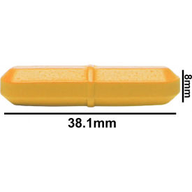 Spinbar Teflon Octagon Magnetic Stirring Bar, 38.1 x 8mm, Yellow