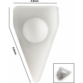 Spinvane Teflon Triangular Magnetic Stirring Bar, 5.6 x 9.6 x 4.8mm, Fits 1 ml Vials, White