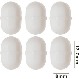 Spinpak Teflon Octagon Magnetic Stirring Bar, 12.7 x 8mm, White 6Pk