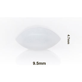 Spinbar Teflon Elliptical Magnetic Stirring Bar, 9.5 x 4.7mm, White