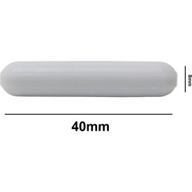 Spinbar Teflon Polygon Magnetic Stirring Bar, 40 x 8mm, White, without Pivot Ring
