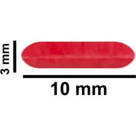Spinbar Teflon Micro (Flea) Magnetic Stirring Bar, 10 x 3mm, Red