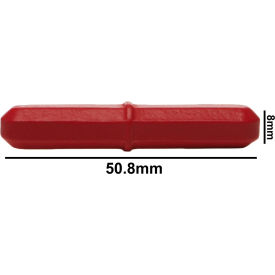 Spinbar Teflon Octagon Magnetic Stirring Bar, 50.8 x 8mm, Red