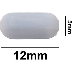 Spinbar Teflon Polygon Magnetic Stirring Bar, 12 x 5mm, White, without Pivot Ring