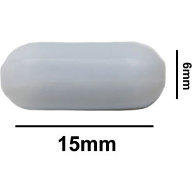 Spinbar Teflon Magnetic Stirring Bar, 15 x 6mm, White, without Pivot Ring
