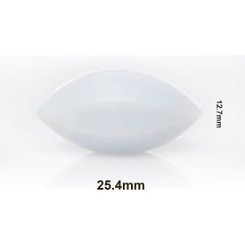 Spinbar Teflon Elliptical (Egg-Shaped) Magnetic Stirring Bar, 25.4 x 12.7mm, White