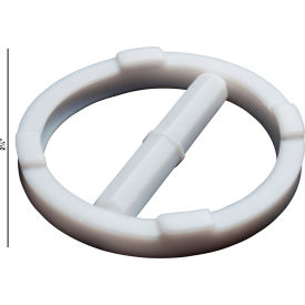 Spinring Teflon Magnetic Stirring Bar, 50.8 x 8mm, 57.2mm Ring O.D., White