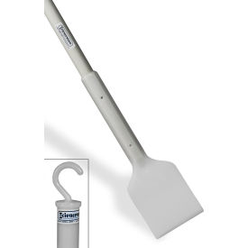 Soft Plastic Scraper, 72" Handle, 5 x 6" Blade, White