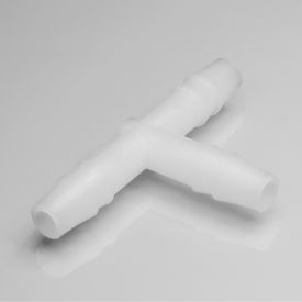 "T" Shaped Tubing Connectors for 1/4" Tubing, Polypropylene 12Pk
