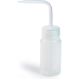 Wide-Mouth 125ml (4oz) Polyethylene Wash Bottles, Natural PP Cap, 38mm Closure 12Pk