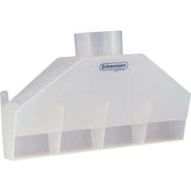 Tapered Rear Exhaust Polypropylene Fume Hood, 24 x 12"