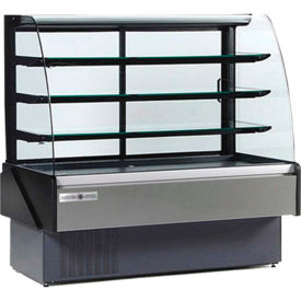 Full Service Bakery Case with Curved Glass, 60"W x 33-1/2"D x 53-3/4"H