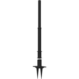 PLUS Plastic Stanchion Stake, 22-42" Adjustable Height, Black