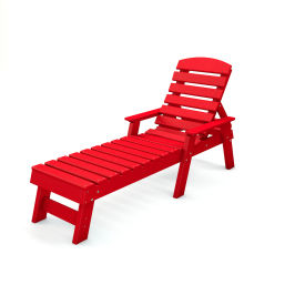 Pensacola Chaise Lounge, Red