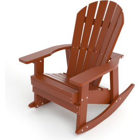 Recycled Plastic Charleston Adirondack Rocking Chair, Brown