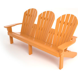 Recycled Plastic Grand Isle 3-Seat Adirondack Chair, Cedar