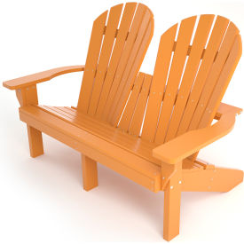 Recycled Plastic Riviera 2-Seat Adirondack Chair, Cedar