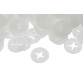 Black Plastic Stand-Up Washers, 1/4"