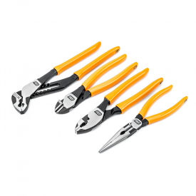 4 Piece Mixed Plier Set with Pitbull Dipped Handle