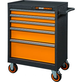 5 Drawer Roller Tool Cabinet, 26-45/64"W x 18-1/4"D x 37-1/4"H