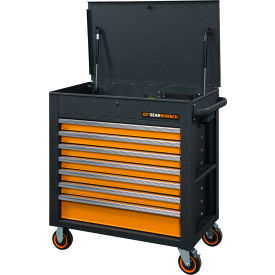 7 Drawer Rolling Tool Cart with Tilt Top, 35"W x 20"D x 39"H