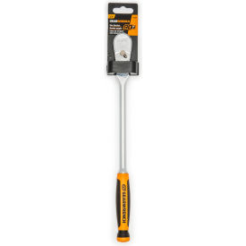 90 Tooth Dual Material Flex Head Teardrop Ratchet with 3/8" Drive Tang, 13"L