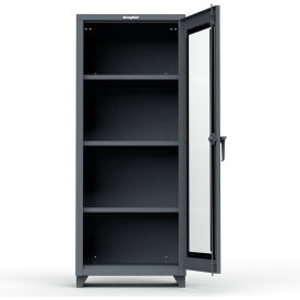 Industrial Cabinet with 1 Door, 30"W x 24"D x 75"H, All-Welded, Dark Gray