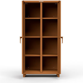 Stronghold Heavy Duty Double Shift Storage Cabinet, 14 Gauge, 36"W x 24"D x 75"H, Brown