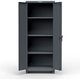 Stronghold Heavy Duty Industrial Storage Cabinet, 14 Gauge, 30"W x 24"D x 75"H, Dark Gray