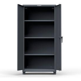 Heavy Duty Industrial Storage Cabinet, 14 Gauge, 36"W x 24"D x 75"H, Dark Gray