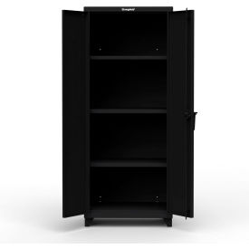 Heavy Duty Industrial Storage Cabinet, 14 Gauge, 30"W x 24"D x 75"H, Black