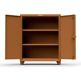 Heavy Duty Counter Height Industrial Storage Cabinet, 14 Gauge, 36"W x 24"D x 45"H, Brown