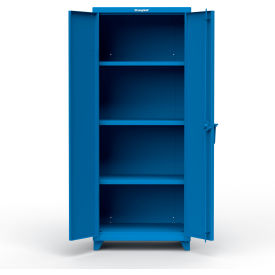 Stronghold Heavy Duty Industrial Storage Cabinet, 14 Gauge, 30"W x 24"D x 75"H, Blue