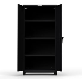 Heavy Duty Industrial Storage Cabinet, 14 Gauge, 36"W x 24"D x 75"H, Black