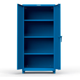 Heavy Duty Industrial Storage Cabinet, 14 Gauge, 36"W x 24"D x 75"H, Blue