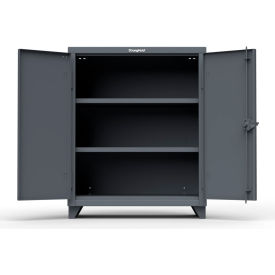 Counter Height Industrial Storage Cabinet, 14 Gauge, 36"W x 24"D x 45"H, Dark Gray