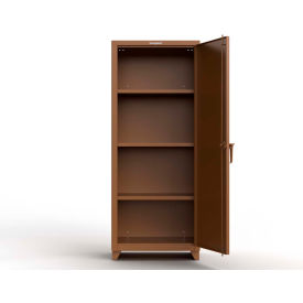 Heavy Duty Industrial Storage Cabinet w/ Single Door, 14 Gauge, 30"W x 24"D x 75"H, Brown