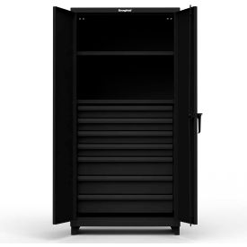 Heavy Duty Industrial Storage Cabinet with 7 Drawers, 14 Gauge, 36"W x 24"D x 75"H, Black